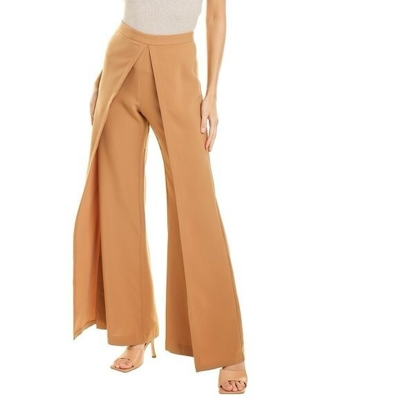 Likely Trista Wide leg flare fly away pants autumn tan size 4 - Picture 1 of 7